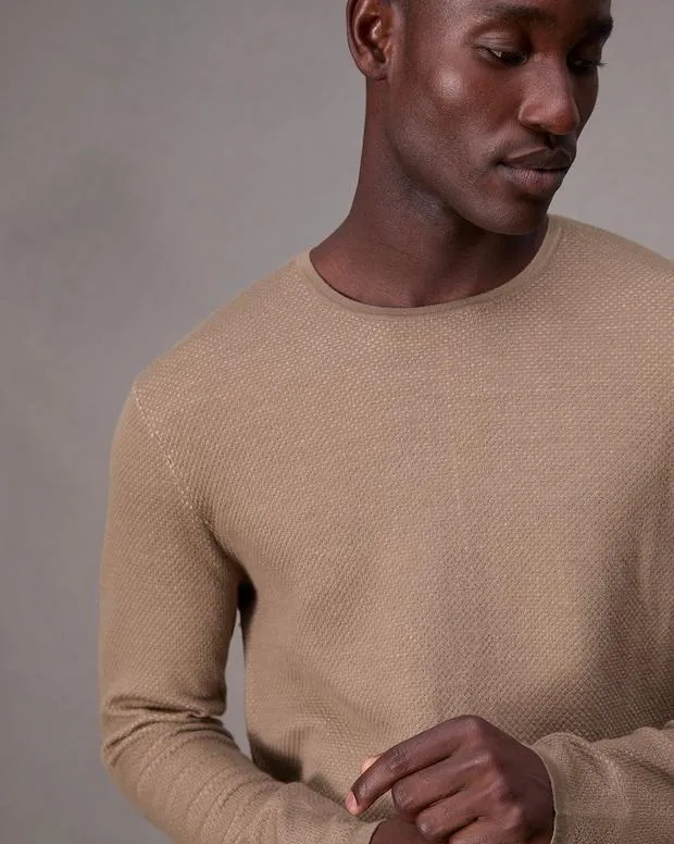 Men Sweaters Rag and Bone Bennet Crewneck Sweater Desert