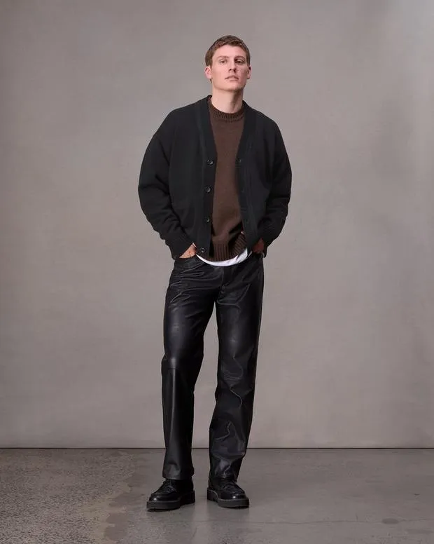 Men Sweaters Rag and Bone Clarkson Wool Cardigan Black