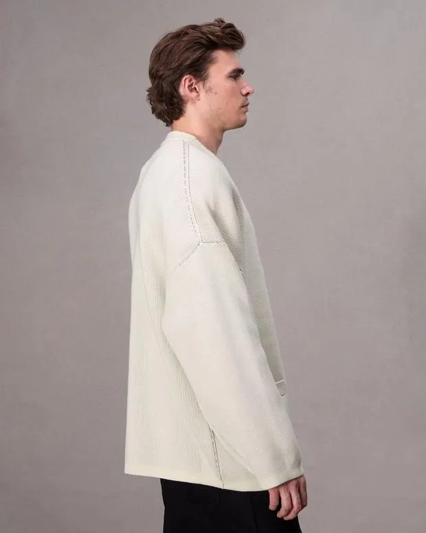 Men Sweaters Rag and Bone Keaton Cotton Cardigan Ivory