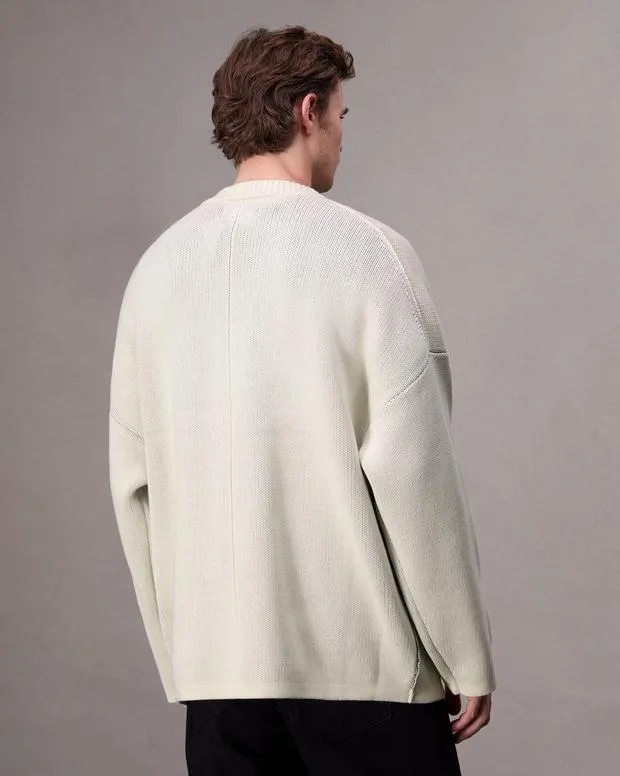Men Sweaters Rag and Bone Keaton Cotton Cardigan Ivory