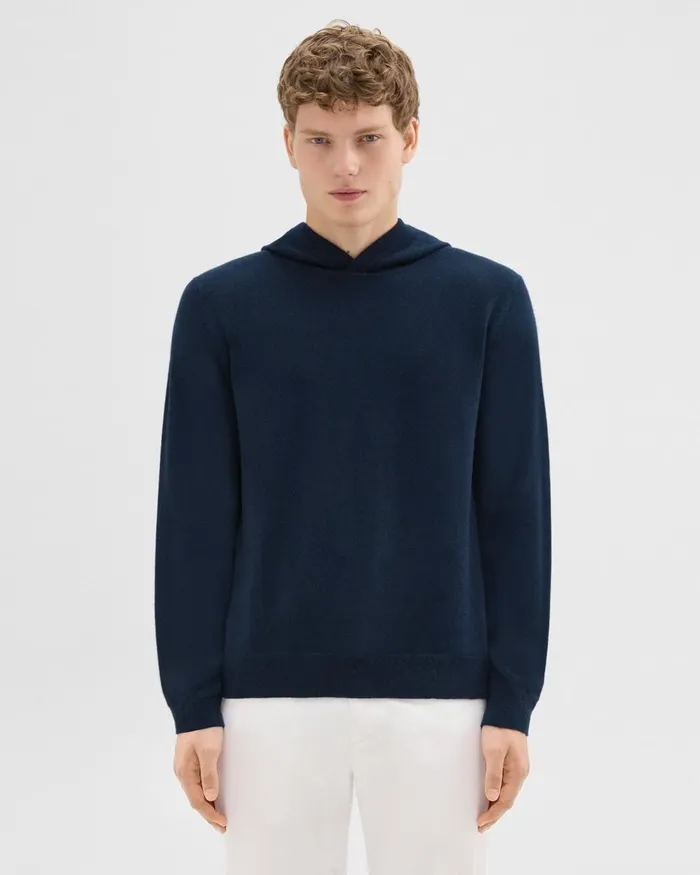 Men Sweatshirts Hoodies Theory Hilles Hoodie In Cashmere Baltic