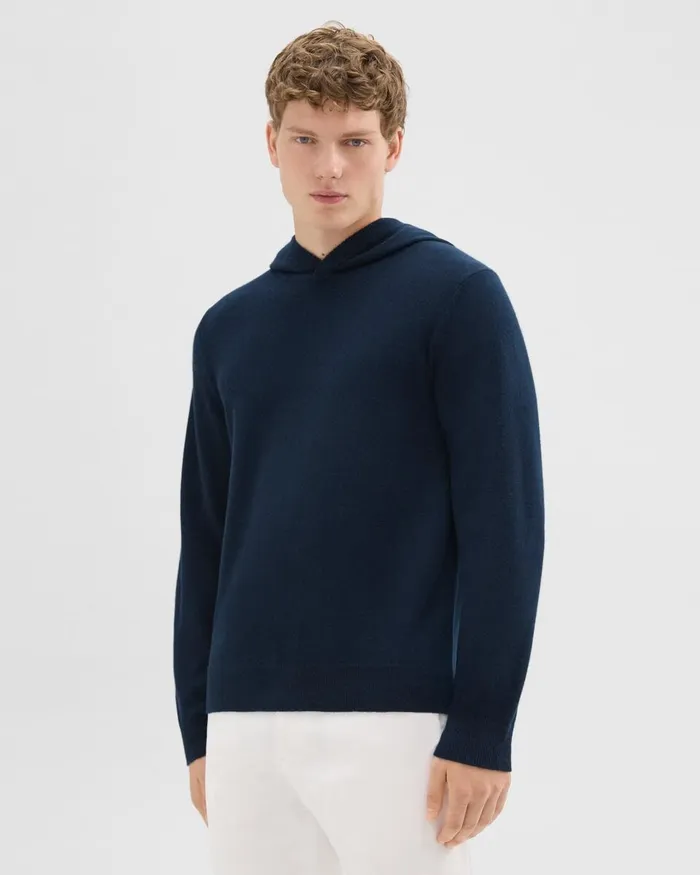 Men Sweatshirts Hoodies Theory Hilles Hoodie In Cashmere Baltic