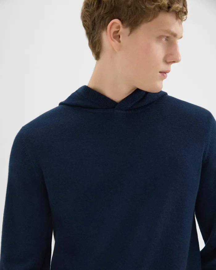 Men Sweatshirts Hoodies Theory Hilles Hoodie In Cashmere Baltic