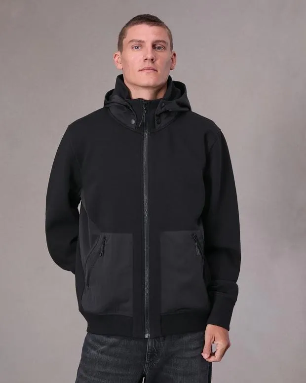 Men Sweatshirts Rag and Bone Pursuit Zip Hoodie Black