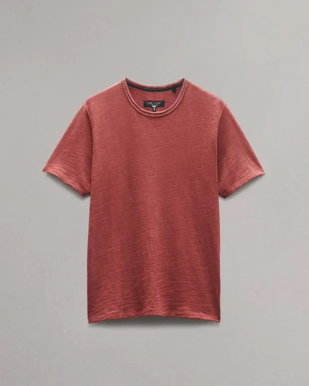 Men TShirts and Henleys Rag and Bone Classic Flame TShirt Maroon