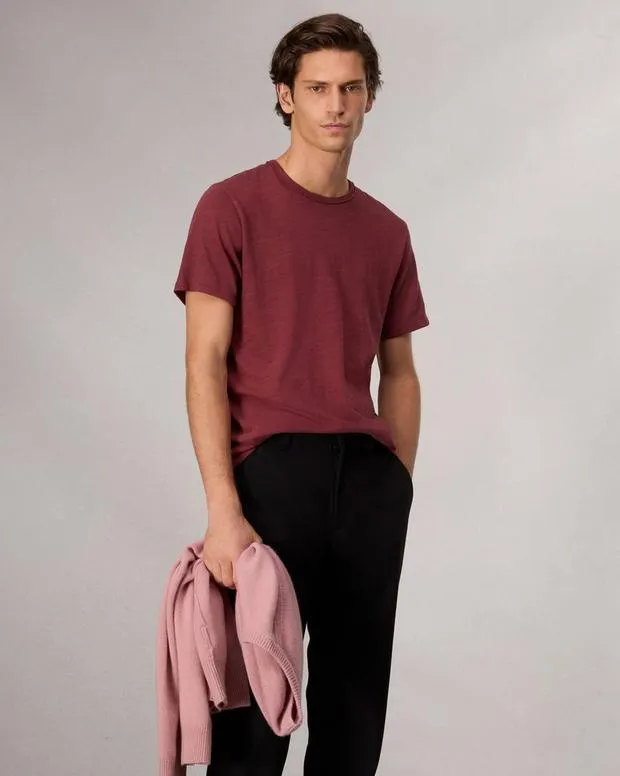 Men TShirts and Henleys Rag and Bone Classic Flame TShirt Maroon