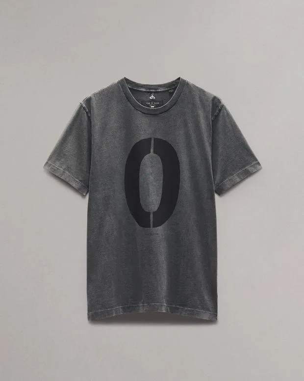 Men TShirts and Henleys Rag and Bone Rb Number 0 TShirt Washed Black