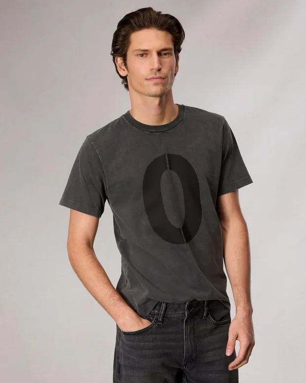 Men TShirts and Henleys Rag and Bone Rb Number 0 TShirt Washed Black