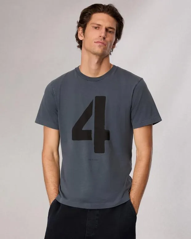 Men TShirts and Henleys Rag and Bone Rb Number 4 TShirt Washed Navy