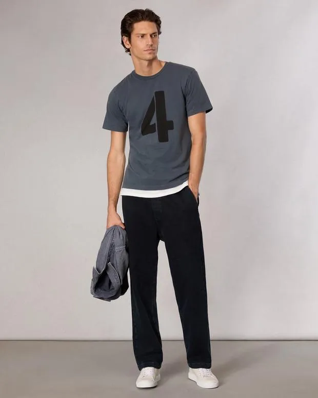 Men TShirts and Henleys Rag and Bone Rb Number 4 TShirt Washed Navy