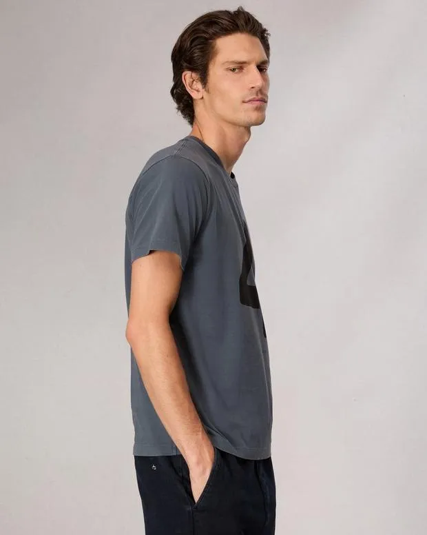 Men TShirts and Henleys Rag and Bone Rb Number 4 TShirt Washed Navy