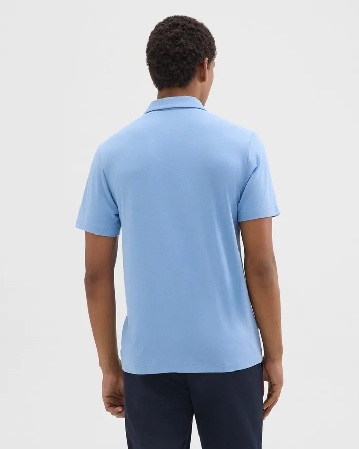 Men TShirts Polos Theory Bron Polo Shirt In Anemone Modal Jersey Powder Blue