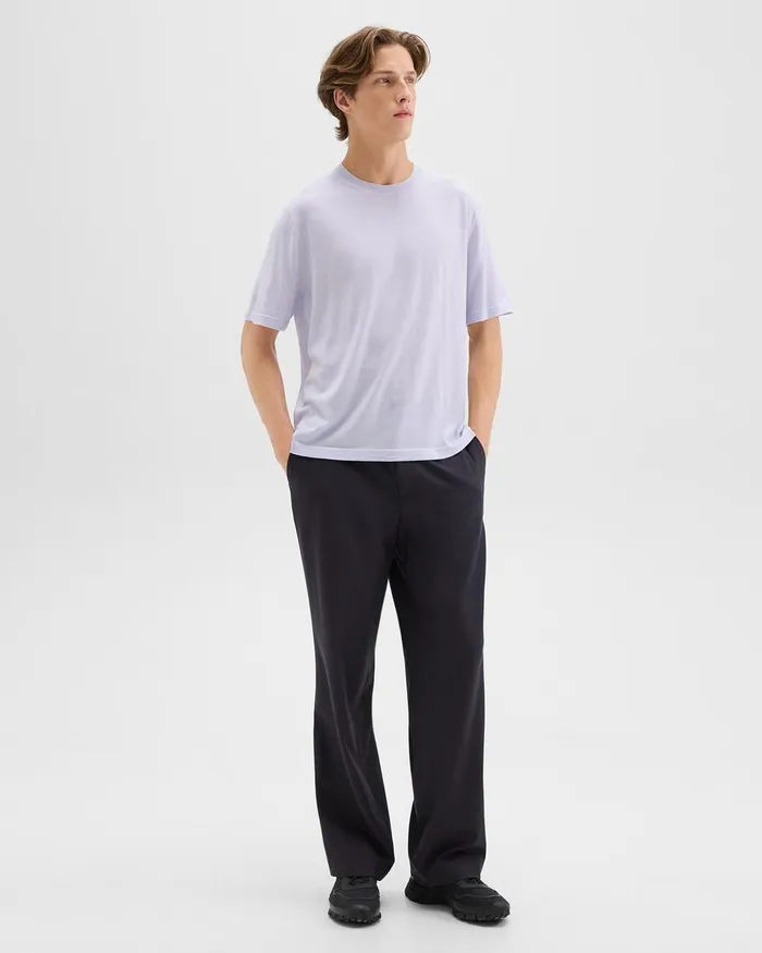 Men TShirts Polos Theory Relaxed Tee In Regal Wool New Ice