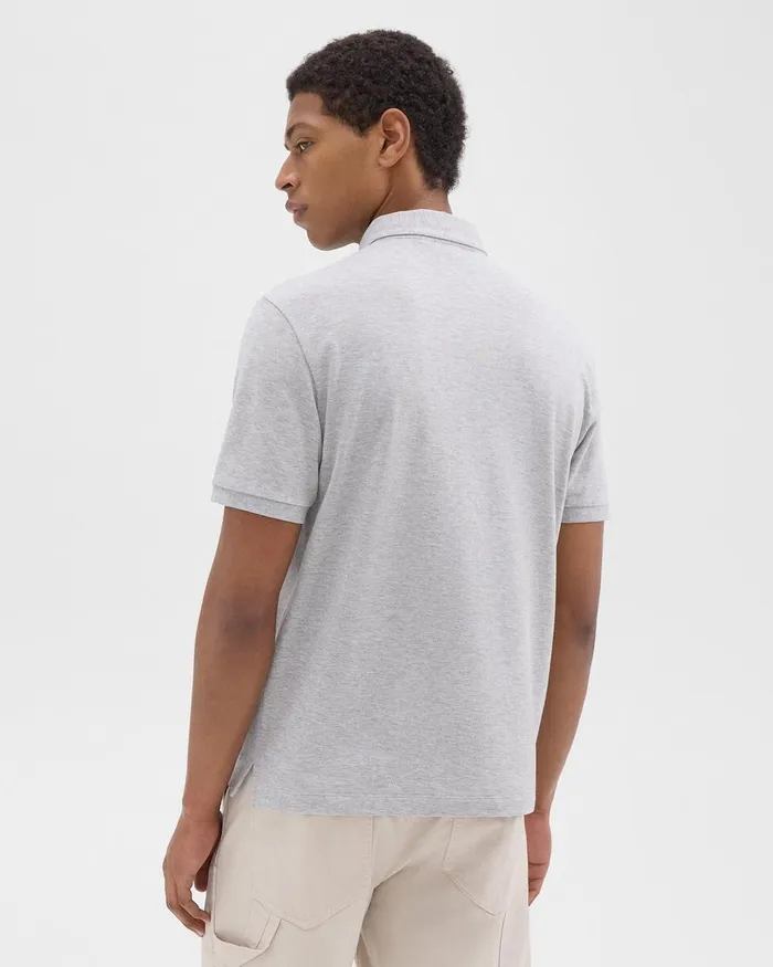 Men TShirts Polos Theory Tailored Polo Shirt In Function Piqueacute Vapor Melange