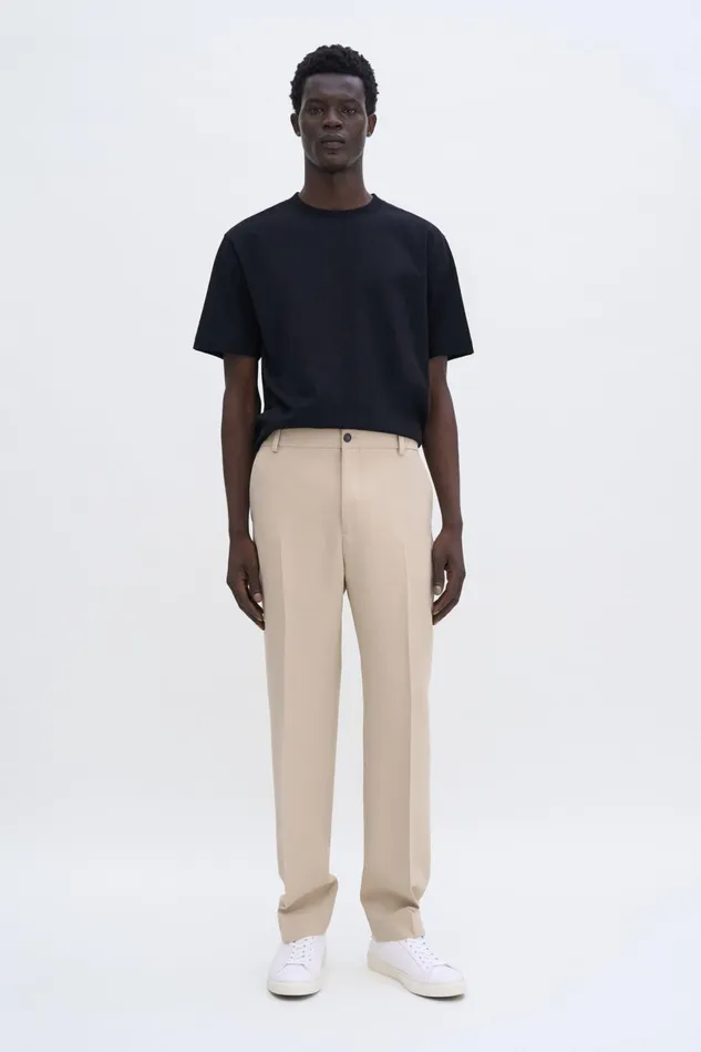 Men Tapered Tailored Trousers Caramel Beige Filippa K Trousers