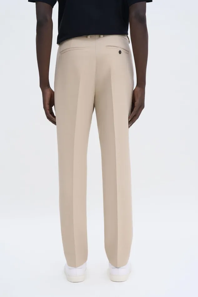 Men Tapered Tailored Trousers Caramel Beige Filippa K Trousers