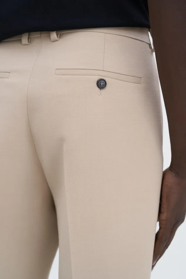Men Tapered Tailored Trousers Caramel Beige Filippa K Trousers