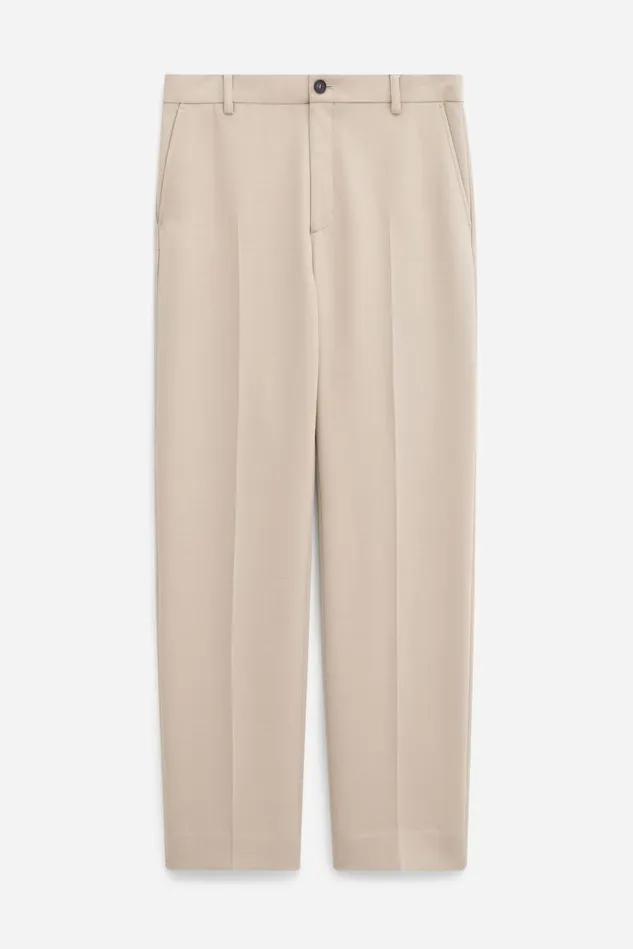 Men Tapered Tailored Trousers Caramel Beige Filippa K Trousers