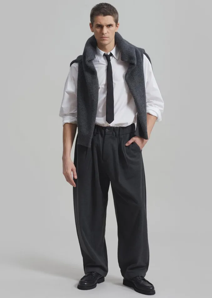 Men Theo Pants 8211 Charcoal The Frankie Shop Bottoms