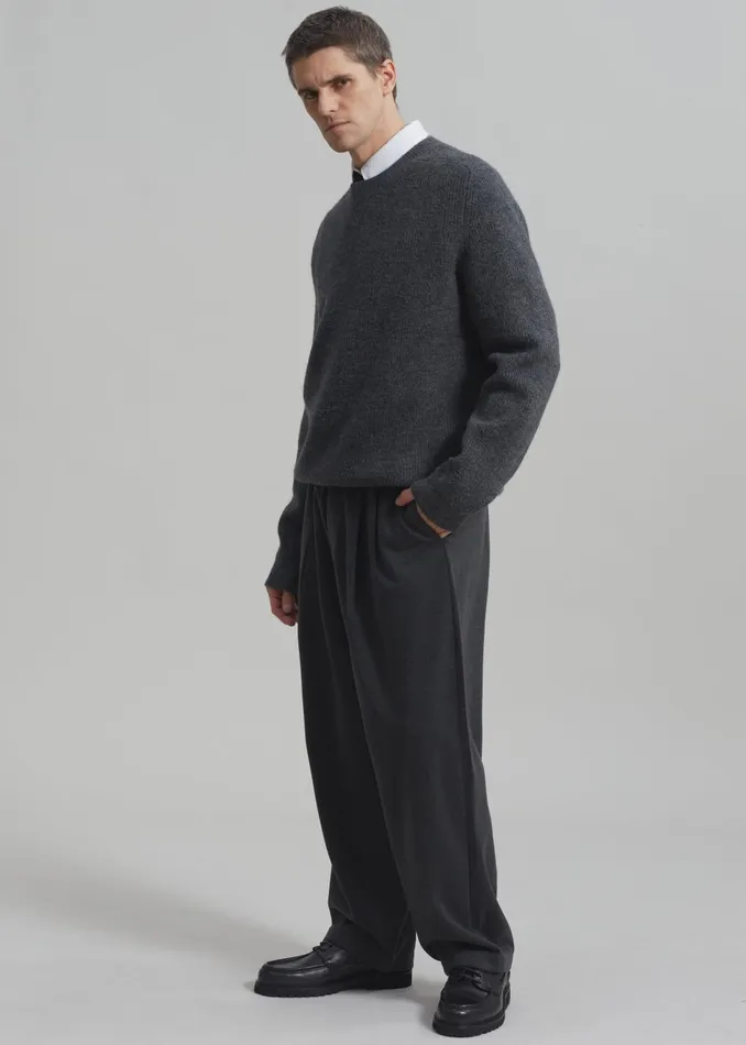 Men Theo Pants 8211 Charcoal The Frankie Shop Bottoms
