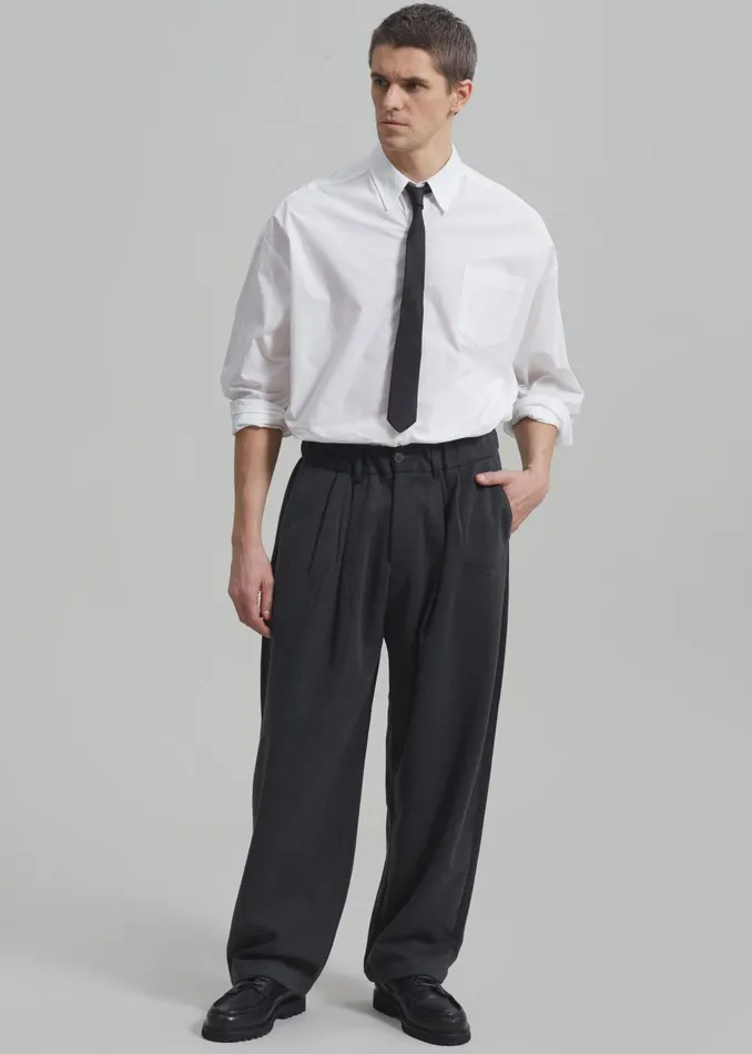 Men Theo Pants 8211 Charcoal The Frankie Shop Bottoms