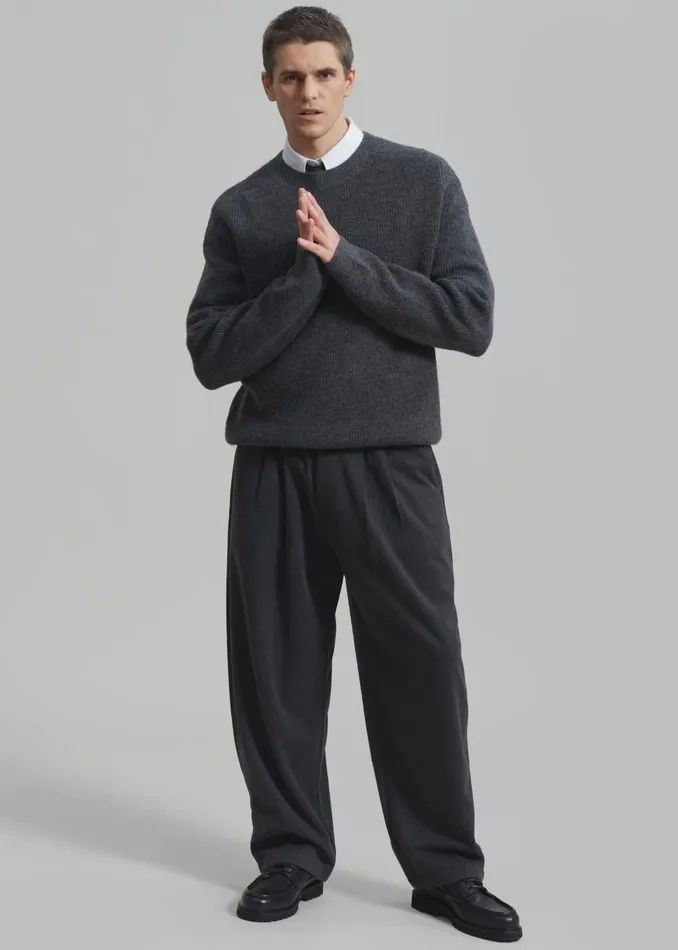 Men Theo Pants 8211 Charcoal The Frankie Shop Bottoms