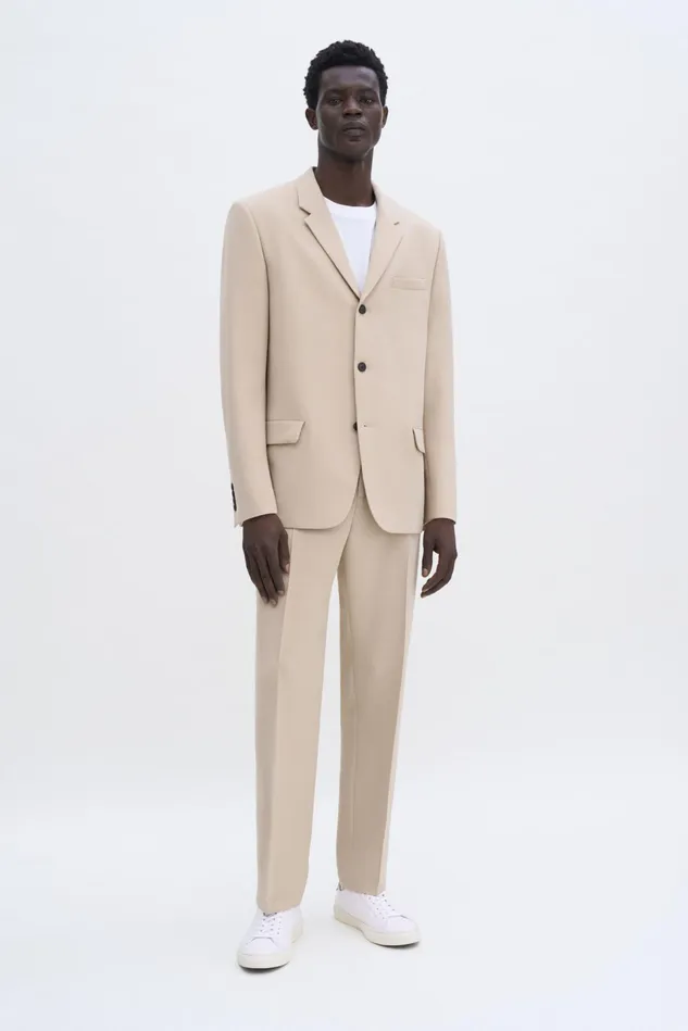 Men Three Button Blazer Caramel Beige Filippa K Suit Jackets