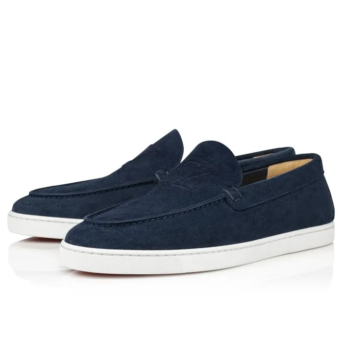 Men Varsiboat Boat Shoes 8211 Leather 8211 Marine Christian Louboutin Sneakers