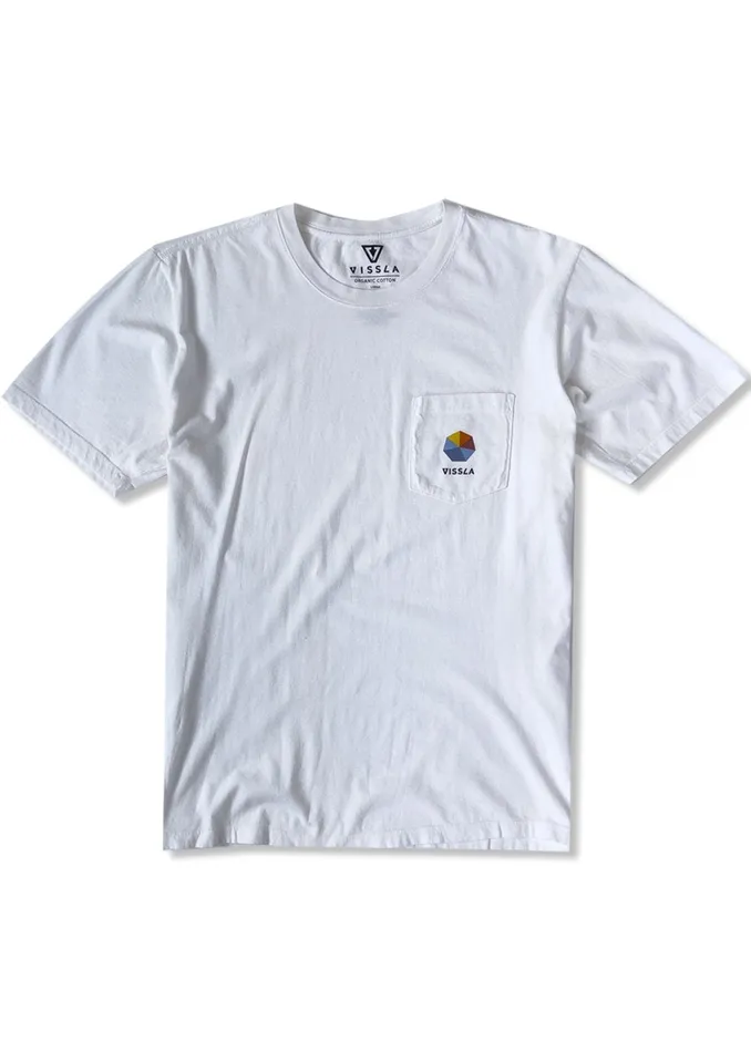 Men Vissla Spectrum Premium Pkt Tee White Premium Tees