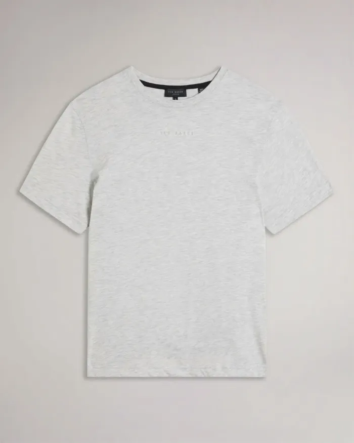 Men WILKIN 8211 Short Sleeve Branded TShirt Greymarl Ted Baker Tops