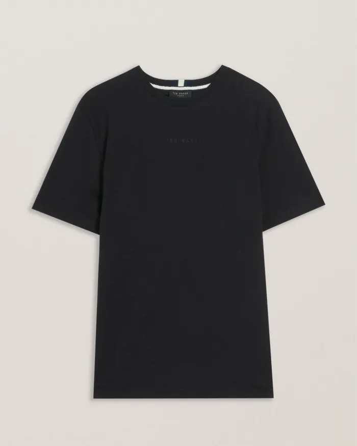 Men WISKIN 8211 Branded Regular Fit TShirt Black Ted Baker Tops