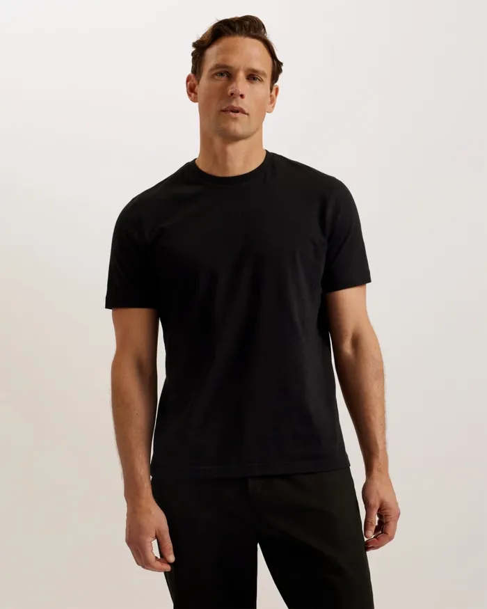 Men WISKIN 8211 Branded Regular Fit TShirt Black Ted Baker Tops Men WISKIN 8211 Branded Regular Fit TShirt Black Ted Baker Tops