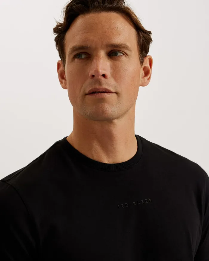Men WISKIN 8211 Branded Regular Fit TShirt Black Ted Baker Tops Men WISKIN 8211 Branded Regular Fit TShirt Black Ted Baker Tops