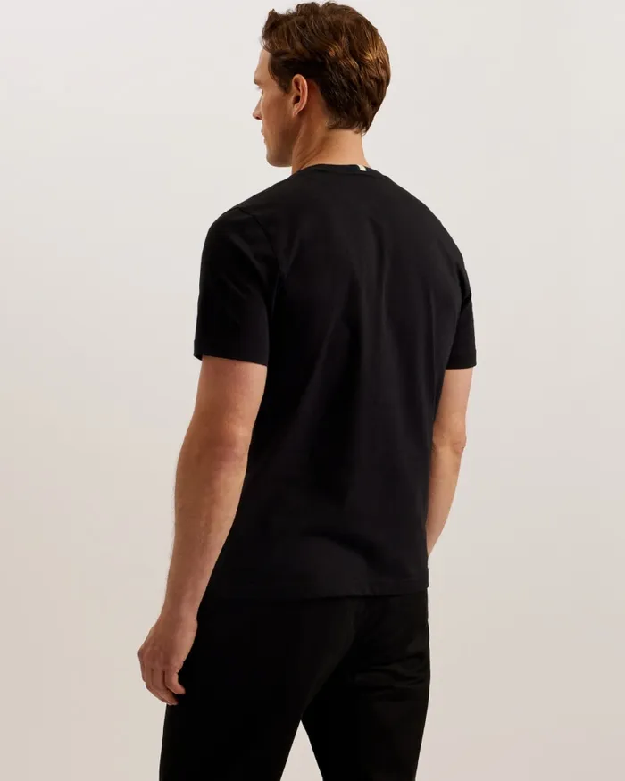 Men WISKIN 8211 Branded Regular Fit TShirt Black Ted Baker Tops Men WISKIN 8211 Branded Regular Fit TShirt Black Ted Baker Tops