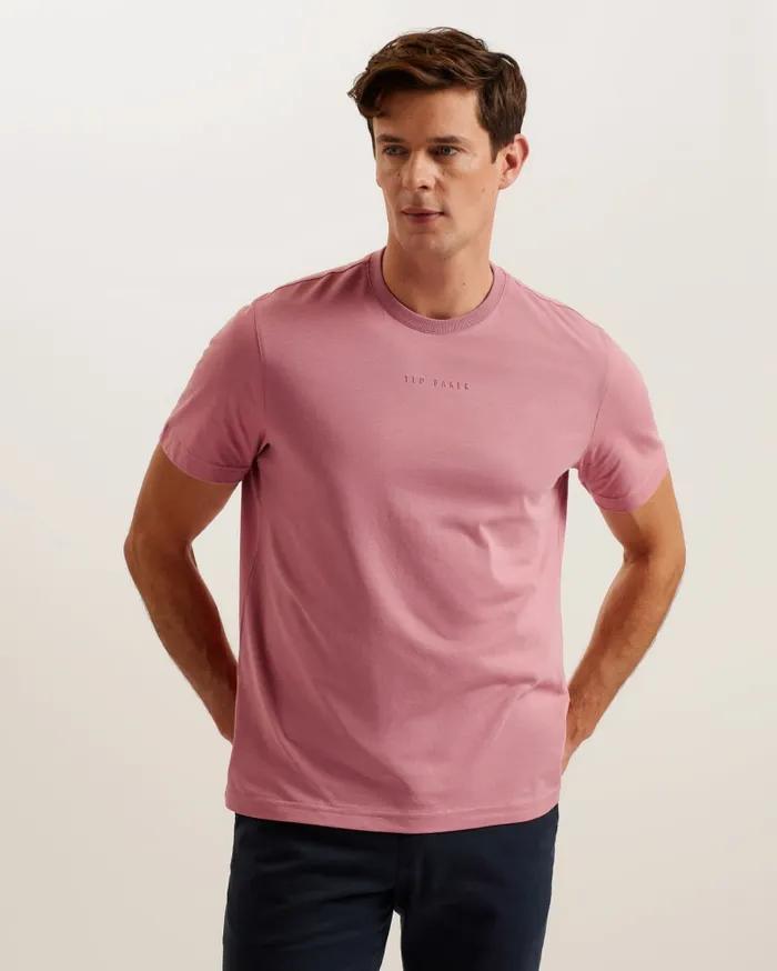 Men WISKIN 8211 Branded Regular Fit TShirt Medium Pink Ted Baker Tops Men WISKIN 8211 Branded Regular Fit TShirt Medium Pink Ted Baker Tops
