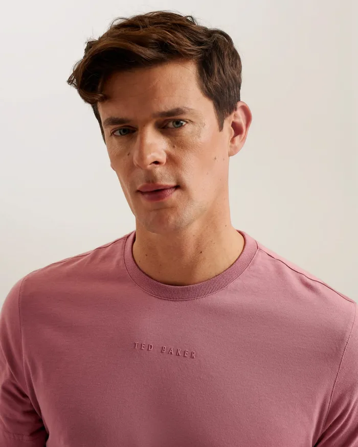 Men WISKIN 8211 Branded Regular Fit TShirt Medium Pink Ted Baker Tops Men WISKIN 8211 Branded Regular Fit TShirt Medium Pink Ted Baker Tops
