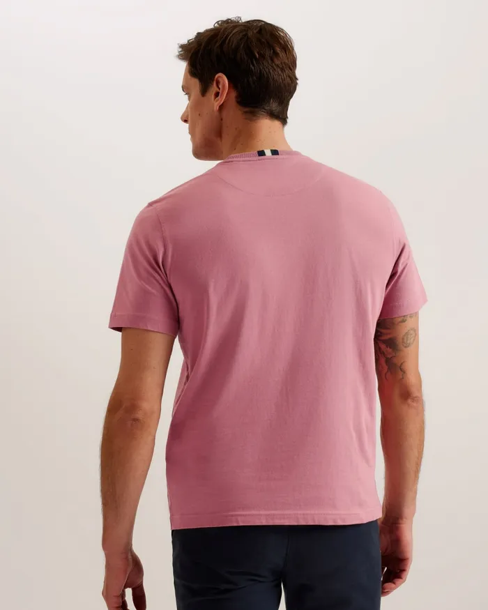 Men WISKIN 8211 Branded Regular Fit TShirt Medium Pink Ted Baker Tops Men WISKIN 8211 Branded Regular Fit TShirt Medium Pink Ted Baker Tops
