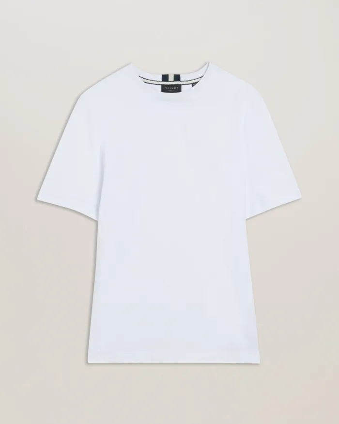 Men WISKIN 8211 Branded Regular Fit TShirt White Ted Baker Tops