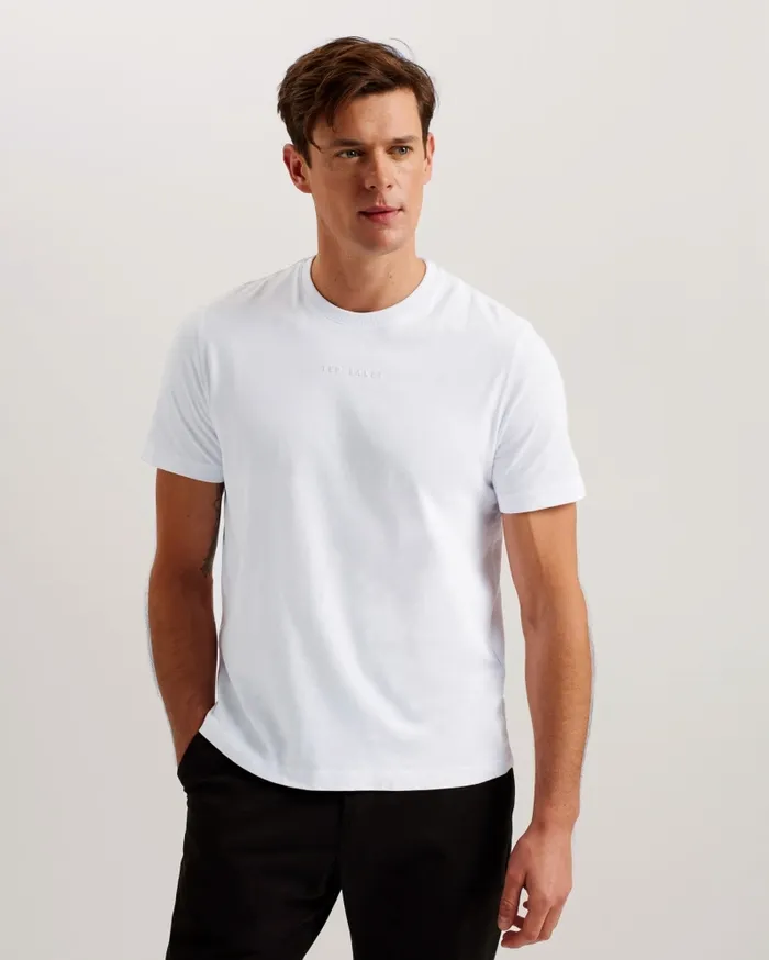 Men WISKIN 8211 Branded Regular Fit TShirt White Ted Baker Tops Men WISKIN 8211 Branded Regular Fit TShirt White Ted Baker Tops