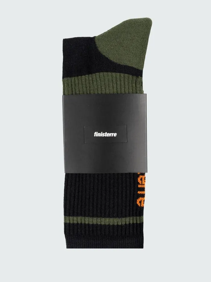 MenWomen Adventure Sock Ravenkhakiorange Finisterre Socks
