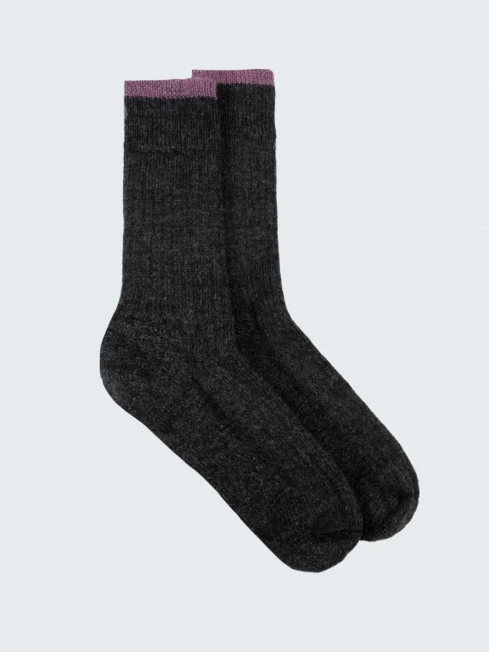 MenWomen Bosun Sock Ravenheather Mist Finisterre Socks
