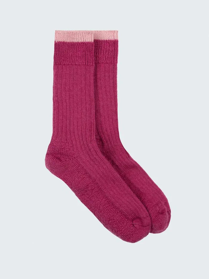 MenWomen Bosun Sock Rougepink Smoke Finisterre Socks