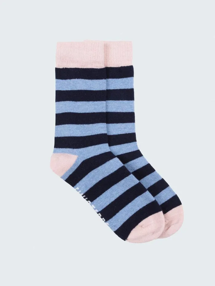 MenWomen Classic Wool Striped Sock Blue Hazenavypink Smoke Finisterre Socks