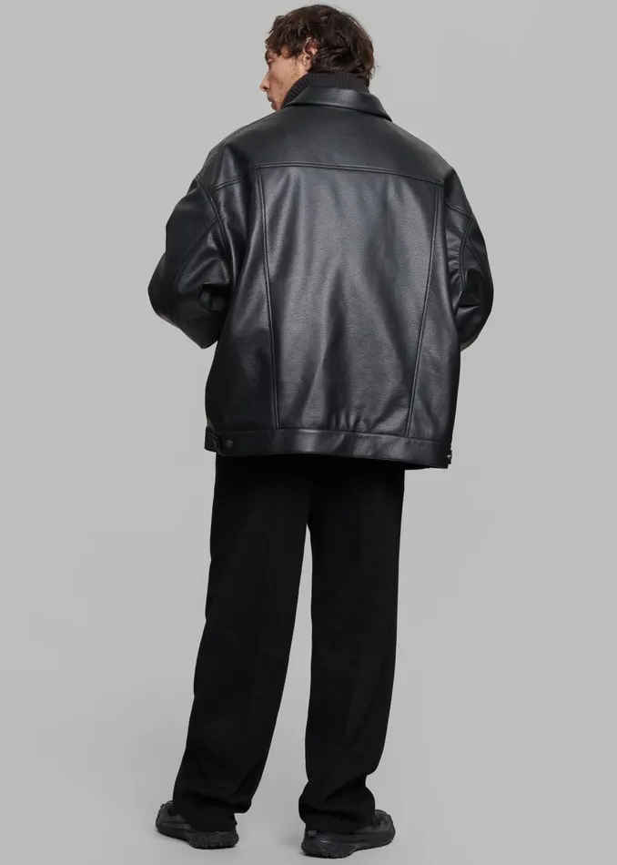 MenWomen Conan Faux Leather Jacket 8211 Black The Frankie Shop Outerwear