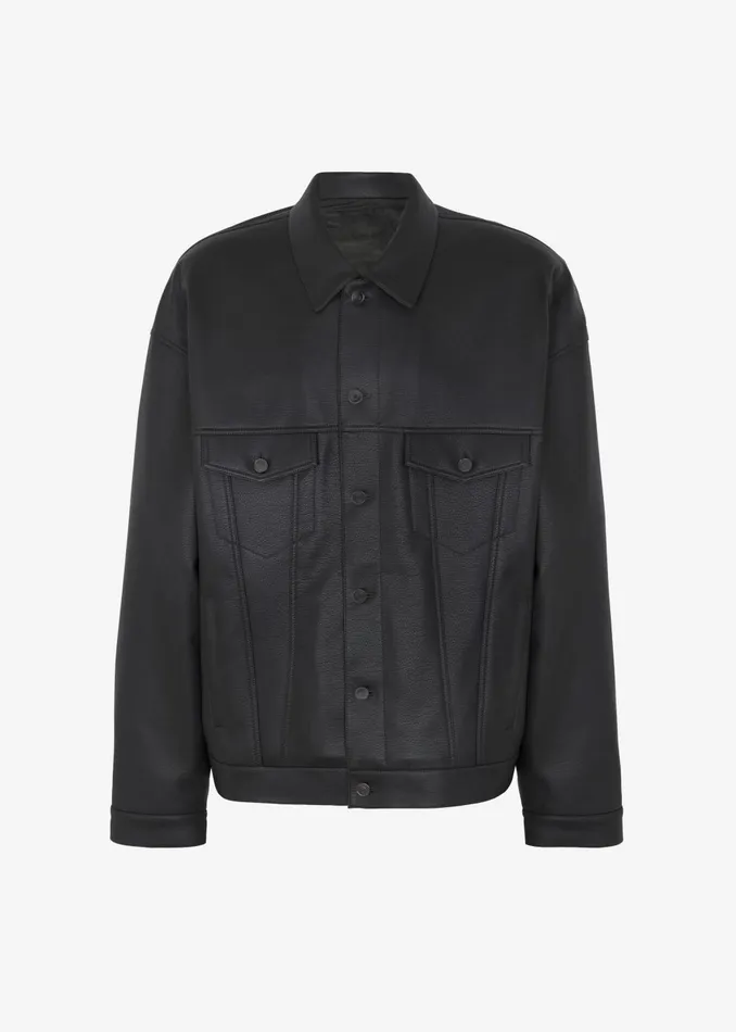 MenWomen Conan Faux Leather Jacket 8211 Black The Frankie Shop Outerwear