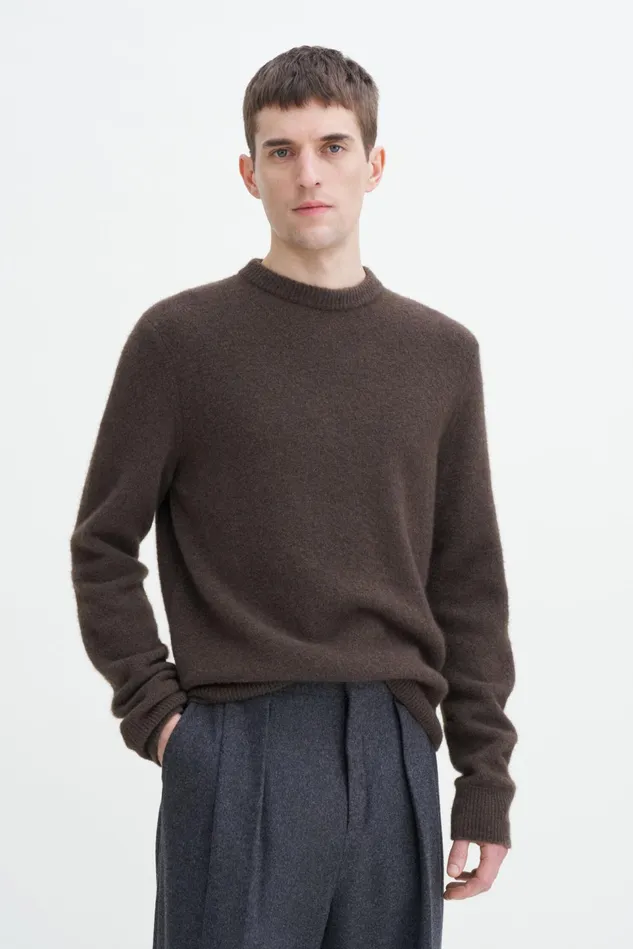 Men Yak Sweater Driftwood Filippa K Knitwear