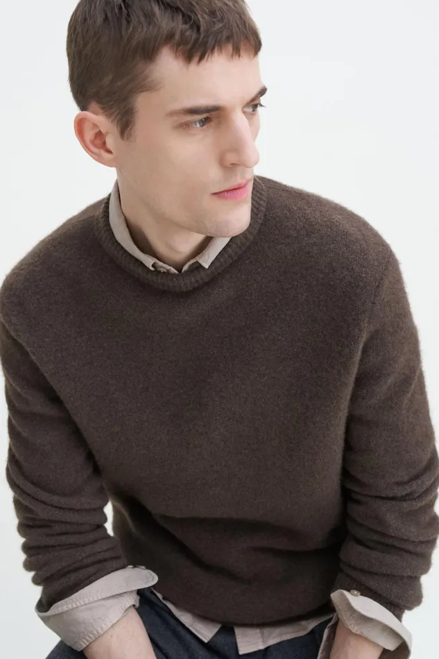 Men Yak Sweater Driftwood Filippa K Knitwear