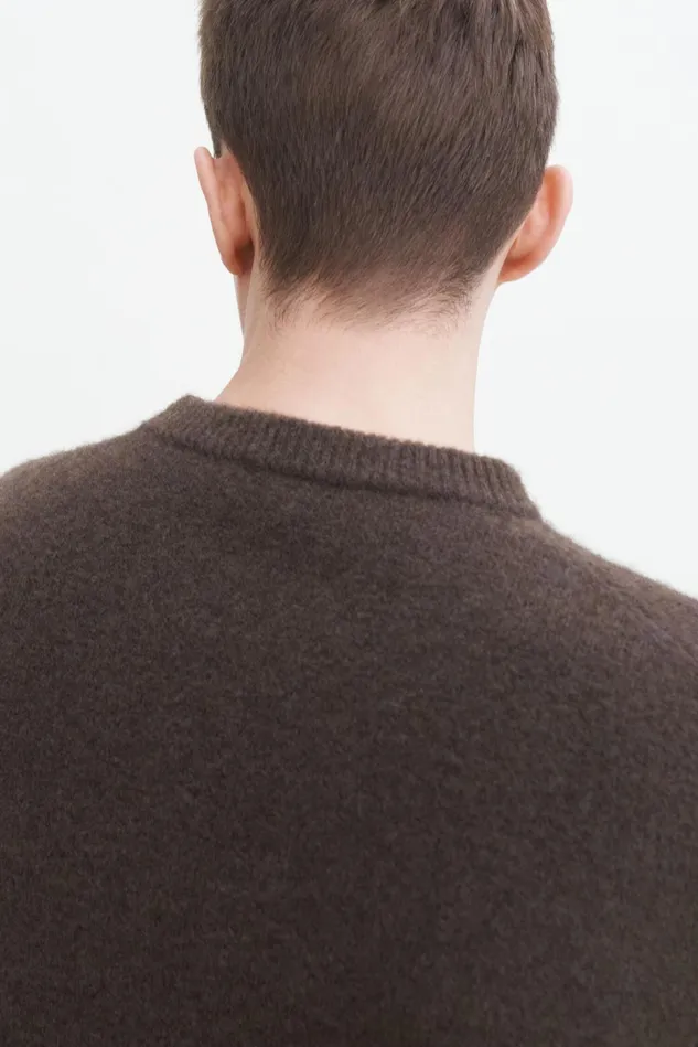 Men Yak Sweater Driftwood Filippa K Knitwear