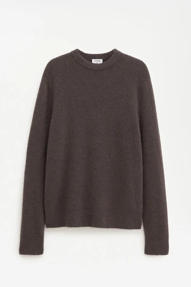 Men Yak Sweater Driftwood Filippa K Knitwear