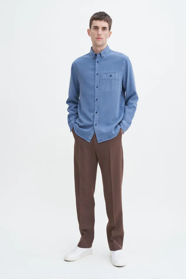 Men Zachary Shirt Grey Blue Filippa K Shirts